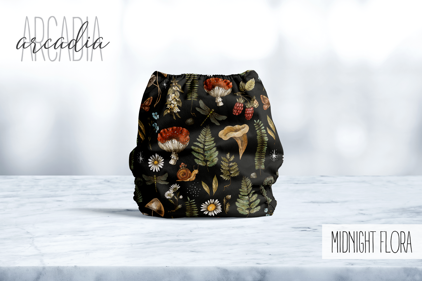 Midnight Flora Pocket Diaper