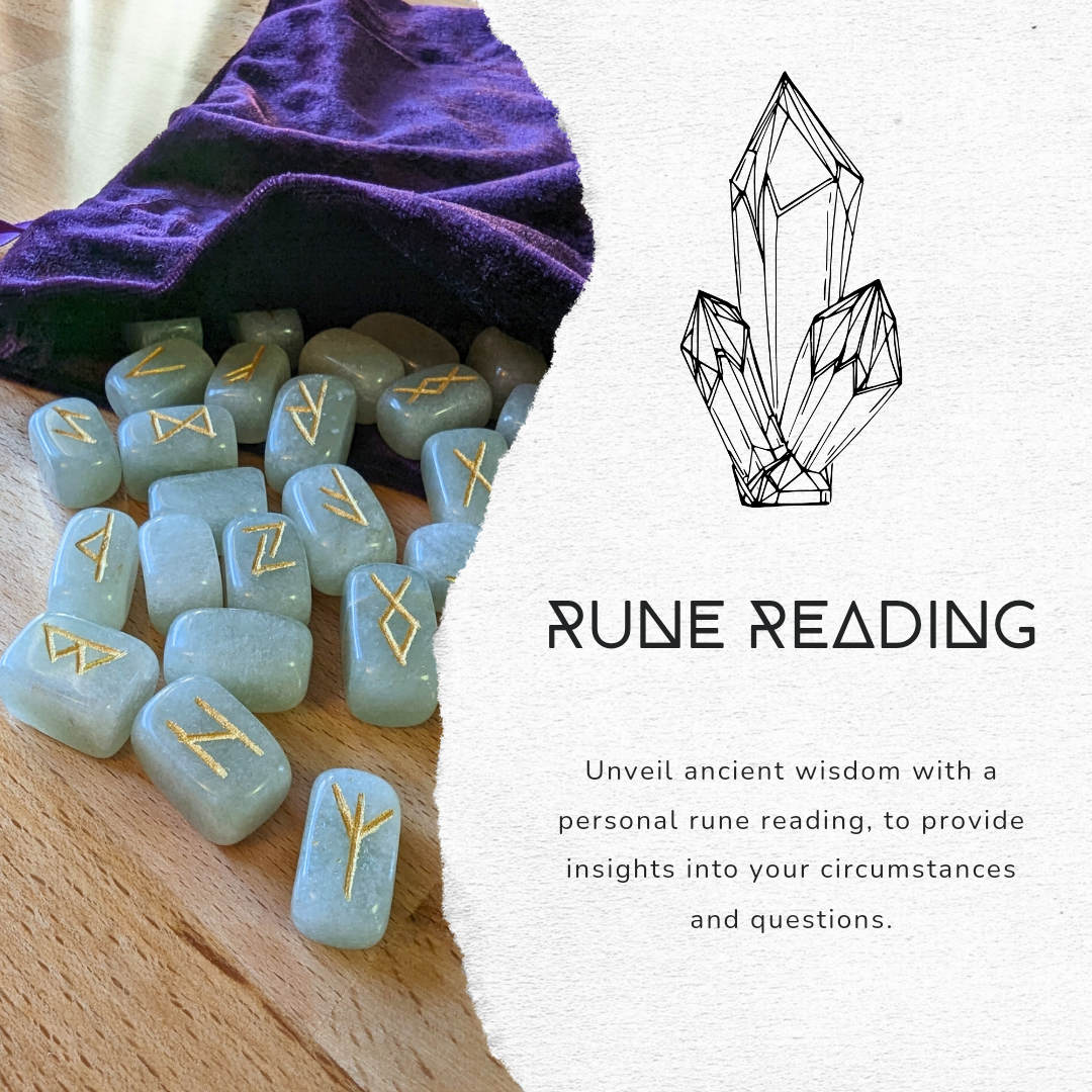 Light Blue Rune Rune Reading from a Witch – Arcadia's Nursery