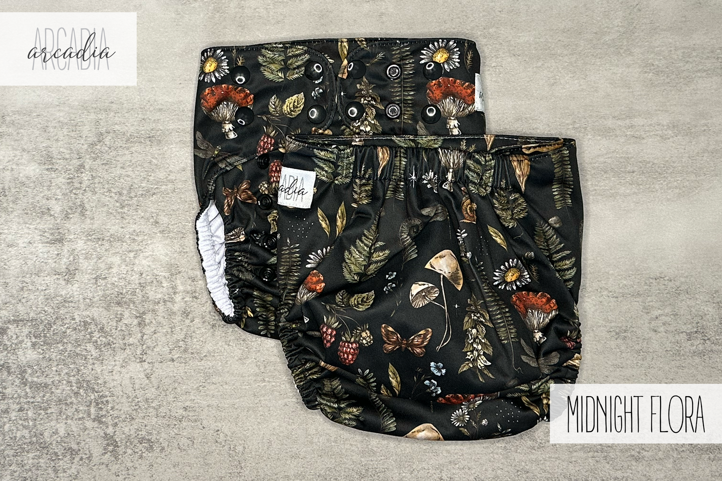 Midnight Flora Pocket Diaper